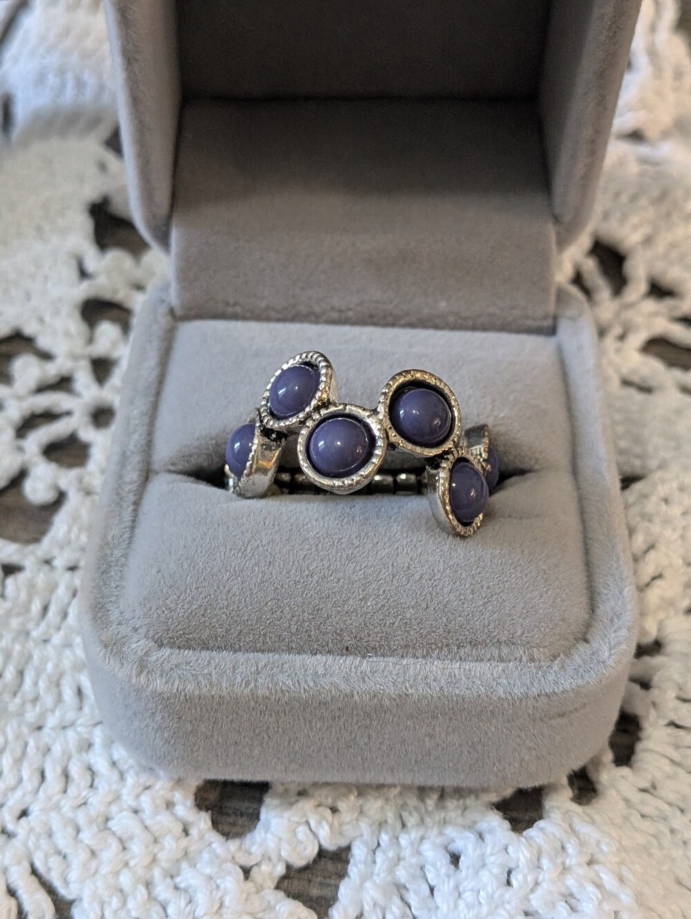 Blue Silver Ring